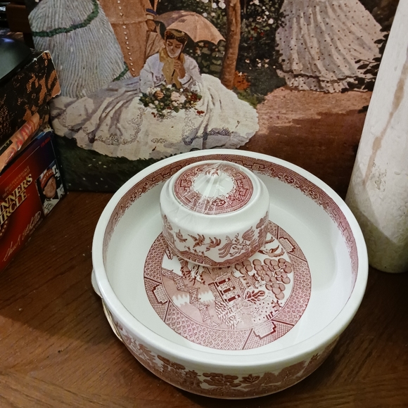 🍅🥣Walker China Heavy Vintage Serving. 🏕 Bowl&Gravy Bowl🥣Made in U.S.A. - Picture 4 of 13